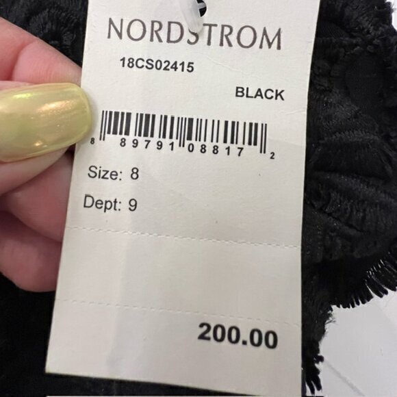 NEW COOPER ST Chenille Fabric Midi COCKTAIL DRESS $200‎ Size 8 NORDSTROM Black - Picture 13 of 16